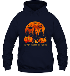 Happy Camp O Ween Funny Camping Halloween Costume Camper RV Hooded Sweatshirt