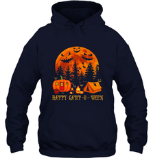 Happy Camp O Ween Funny Camping Halloween Costume Camper RV Hooded Sweatshirt Hooded Sweatshirt - belovedtshirt