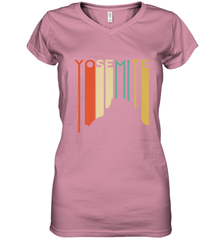 Yosemite National Park Retro Half Dome El Capitan Cali Women's V-Neck T-Shirt Women's V-Neck T-Shirt - belovedtshirt