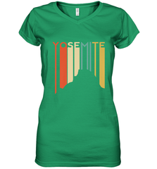 Yosemite National Park Retro Half Dome El Capitan Cali Women's V-Neck T-Shirt Women's V-Neck T-Shirt - belovedtshirt