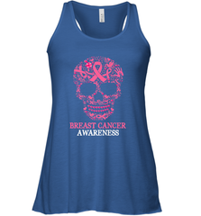 Tattoo Skull Halloween Breast Cancer Awareness Women's Racerback Tank Women's Racerback Tank - belovedtshirt