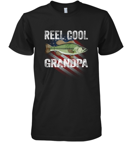 REEL COOL GRANDPA Men's Premium T-Shirt Men's Premium T-Shirt / Black / XS Men's Premium T-Shirt - belovedtshirt