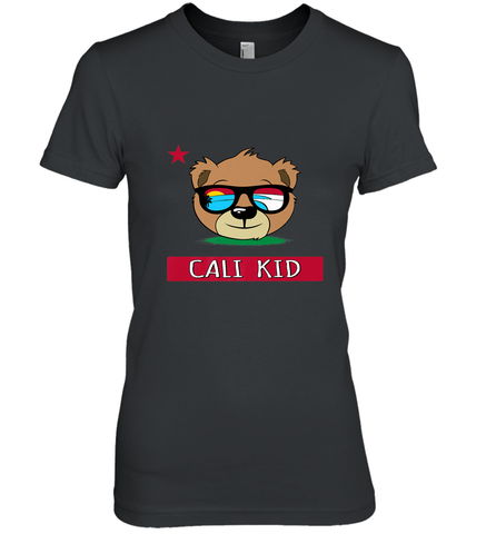 Boys California Bear _ Cali Kid Surf Women's Premium T-Shirt Women's Premium T-Shirt / Black / XS Women's Premium T-Shirt - belovedtshirt