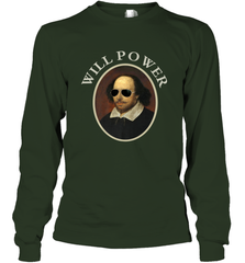 William Shakespeare Will Power Shirt Art Positive Quote Long Sleeve T-Shirt Long Sleeve T-Shirt - belovedtshirt