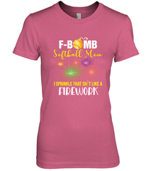 F Bomb Softball Mom Women's Premium T-Shirt Women's Premium T-Shirt - belovedtshirt