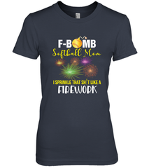 F Bomb Softball Mom Women's Premium T-Shirt Women's Premium T-Shirt - belovedtshirt
