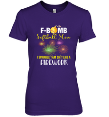 F Bomb Softball Mom Women's Premium T-Shirt Women's Premium T-Shirt - belovedtshirt