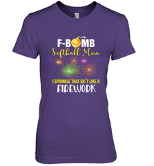F Bomb Softball Mom Women's Premium T-Shirt Women's Premium T-Shirt - belovedtshirt
