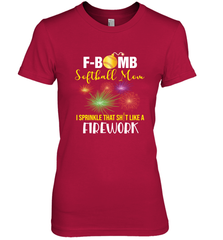 F Bomb Softball Mom Women's Premium T-Shirt Women's Premium T-Shirt - belovedtshirt