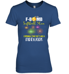 F Bomb Softball Mom Women's Premium T-Shirt Women's Premium T-Shirt - belovedtshirt