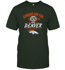 Sundays Are For Jesus and Denver Funny Christian Football Men's T-Shirt Men's T-Shirt - belovedtshirt