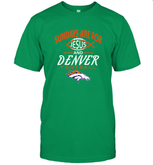Sundays Are For Jesus and Denver Funny Christian Football Men's T-Shirt Men's T-Shirt - belovedtshirt
