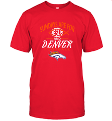 Sundays Are For Jesus and Denver Funny Christian Football Men's T-Shirt Men's T-Shirt - belovedtshirt