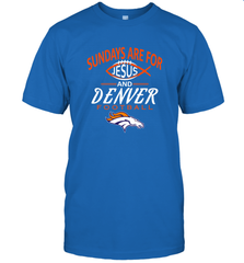 Sundays Are For Jesus and Denver Funny Christian Football Men's T-Shirt Men's T-Shirt - belovedtshirt