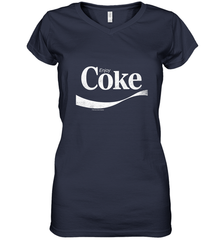 Coca Cola Vintage Enjoy Coke White Logo Women's V-Neck T-Shirt Women's V-Neck T-Shirt - belovedtshirt