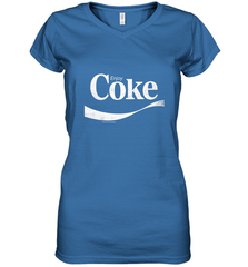 Coca Cola Vintage Enjoy Coke White Logo Women's V-Neck T-Shirt Women's V-Neck T-Shirt - belovedtshirt