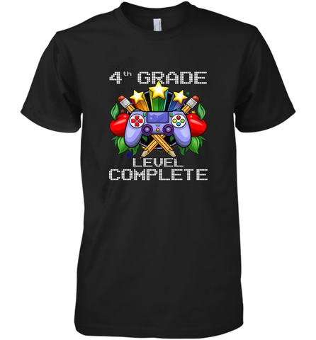4th Grade Level Complete Back To School Gift Boys Girls Men's Premium T-Shirt Men's Premium T-Shirt / Black / XS Men's Premium T-Shirt - belovedtshirt