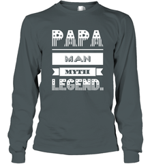 Papa Man Myth Legend Father's Day Dad Veteran Gift Long Sleeve T-Shirt Long Sleeve T-Shirt - belovedtshirt