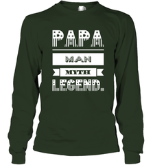 Papa Man Myth Legend Father's Day Dad Veteran Gift Long Sleeve T-Shirt Long Sleeve T-Shirt - belovedtshirt