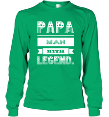 Papa Man Myth Legend Father's Day Dad Veteran Gift Long Sleeve T-Shirt Long Sleeve T-Shirt - belovedtshirt