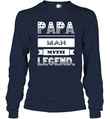 Papa Man Myth Legend Father's Day Dad Veteran Gift Long Sleeve T-Shirt Long Sleeve T-Shirt - belovedtshirt