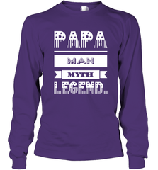 Papa Man Myth Legend Father's Day Dad Veteran Gift Long Sleeve T-Shirt Long Sleeve T-Shirt - belovedtshirt