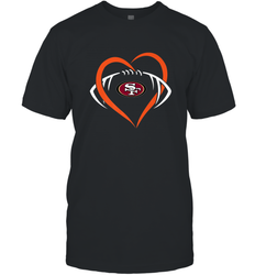 NFL San Francisco Heart Love Football Men's T-Shirt