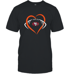 NFL San Francisco Heart Love Football Men's T-Shirt Men's T-Shirt - belovedtshirt