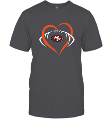 NFL San Francisco Heart Love Football Men's T-Shirt Men's T-Shirt - belovedtshirt