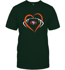 NFL San Francisco Heart Love Football Men's T-Shirt Men's T-Shirt - belovedtshirt