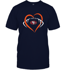 NFL San Francisco Heart Love Football Men's T-Shirt Men's T-Shirt - belovedtshirt