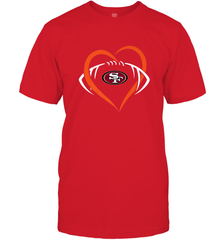 NFL San Francisco Heart Love Football Men's T-Shirt Men's T-Shirt - belovedtshirt