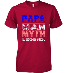 Papa Man Myth Legend Father's Day Dad Veteran Men's Premium T-Shirt Men's Premium T-Shirt - belovedtshirt