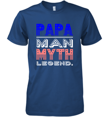 Papa Man Myth Legend Father's Day Dad Veteran Men's Premium T-Shirt Men's Premium T-Shirt - belovedtshirt