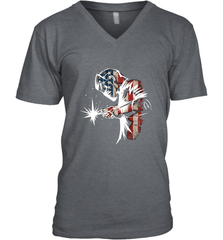 Welder American Flag USA Patriotic Welder Gift Men's V-Neck Men's V-Neck - belovedtshirt