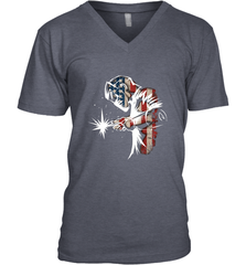 Welder American Flag USA Patriotic Welder Gift Men's V-Neck Men's V-Neck - belovedtshirt