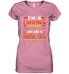 I'm A Camping Papa Camping Dad Gift Women's V-Neck T-Shirt Women's V-Neck T-Shirt - belovedtshirt