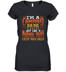 I'm A Camping Papa Camping Dad Gift Women's V-Neck T-Shirt