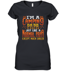 I'm A Camping Papa Camping Dad Gift Women's V-Neck T-Shirt Women's V-Neck T-Shirt - belovedtshirt