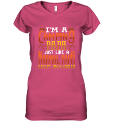 I'm A Camping Papa Camping Dad Gift Women's V-Neck T-Shirt Women's V-Neck T-Shirt - belovedtshirt