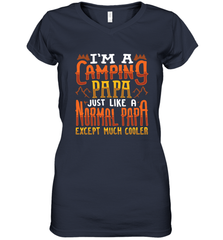 I'm A Camping Papa Camping Dad Gift Women's V-Neck T-Shirt Women's V-Neck T-Shirt - belovedtshirt