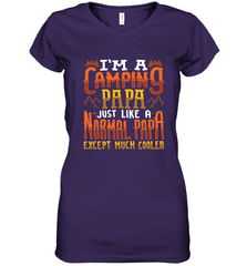 I'm A Camping Papa Camping Dad Gift Women's V-Neck T-Shirt Women's V-Neck T-Shirt - belovedtshirt