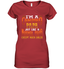 I'm A Camping Papa Camping Dad Gift Women's V-Neck T-Shirt Women's V-Neck T-Shirt - belovedtshirt