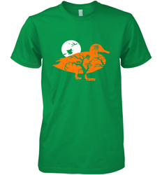 Funny Gift Witch Bat Web Moon Pumpkin Tree in Halloween Duck Men's Premium T-Shirt
