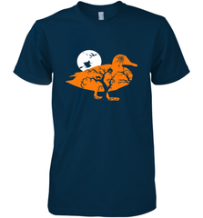 Funny Gift Witch Bat Web Moon Pumpkin Tree in Halloween Duck Men's Premium T-Shirt Men's Premium T-Shirt - belovedtshirt