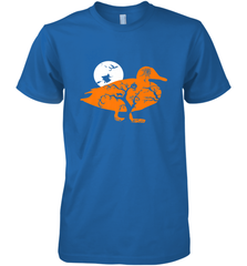 Funny Gift Witch Bat Web Moon Pumpkin Tree in Halloween Duck Men's Premium T-Shirt Men's Premium T-Shirt - belovedtshirt