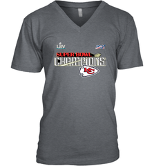 Youth Kansas City Chiefs NFL Pro Line by Fanatics Super Bowl LIV Champions Trophy Men's V-Neck Men's V-Neck - belovedtshirt