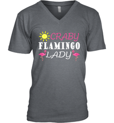 Crazy Pink Flamingo Lady Men's V-Neck Men's V-Neck - belovedtshirt