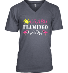 Crazy Pink Flamingo Lady Men's V-Neck Men's V-Neck - belovedtshirt