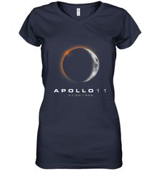 50th Anniversary Apollo 11 Moon Landing Women's V-Neck T-Shirt Women's V-Neck T-Shirt - belovedtshirt